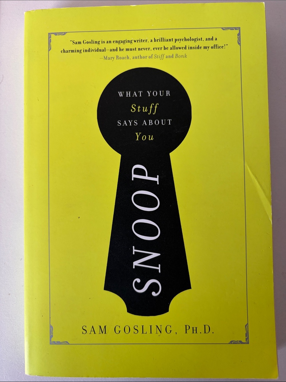 Sam Gosling 'Snoop' Softcover Book in Bright Yellow